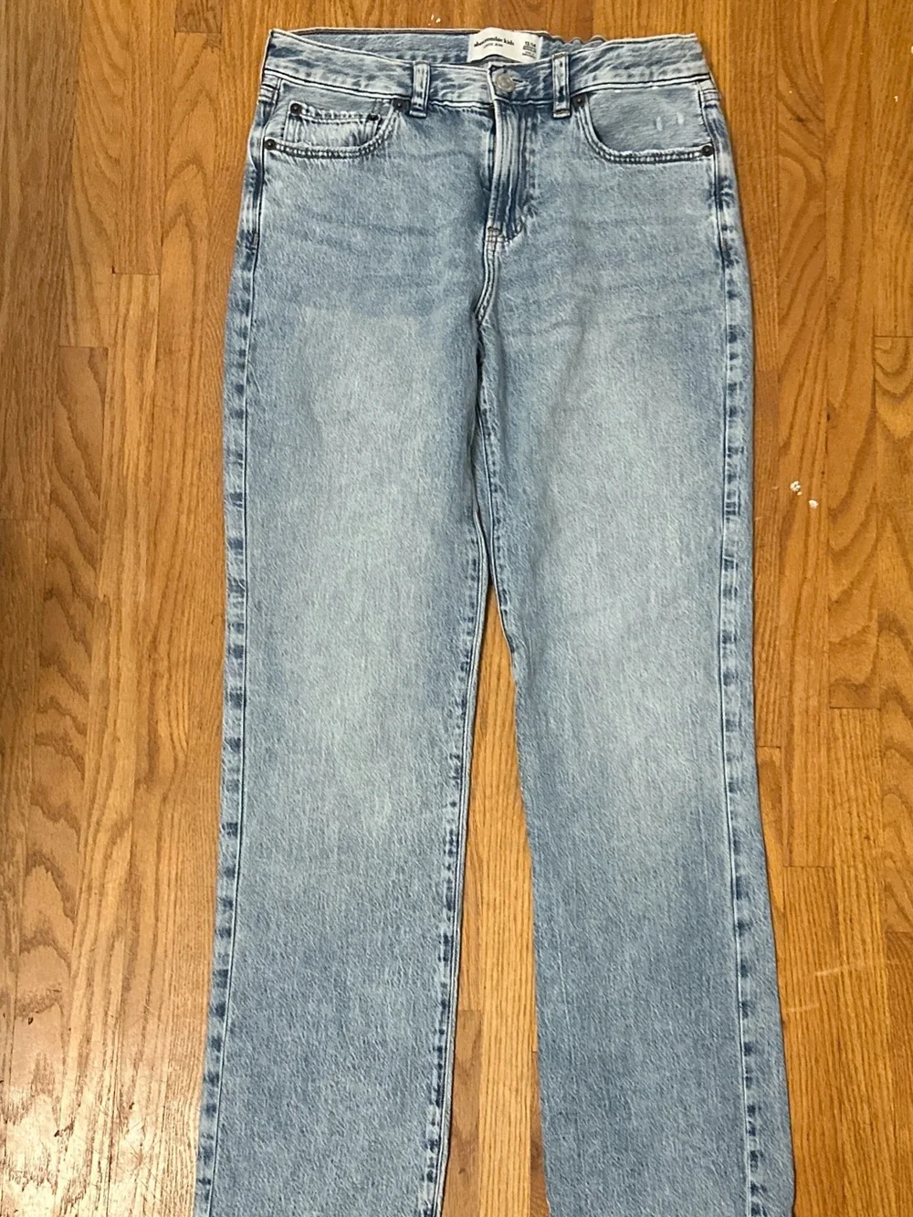 Abercrombie Kids Boys Loose Jeans Size 13/14 Regular Light Wash Adjustable